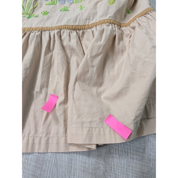 Bechamel Patio (MuMu)  Dress Ruffles Embroidered Monkey Giraffe Animal  Sz Lg - Picture 12 of 12